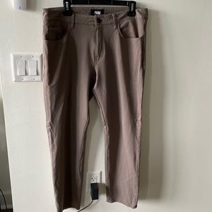 PAIGE | Mens 34x29 | Taupe Brown Casual Pants Chinos Trousers Slim Fit Stretch